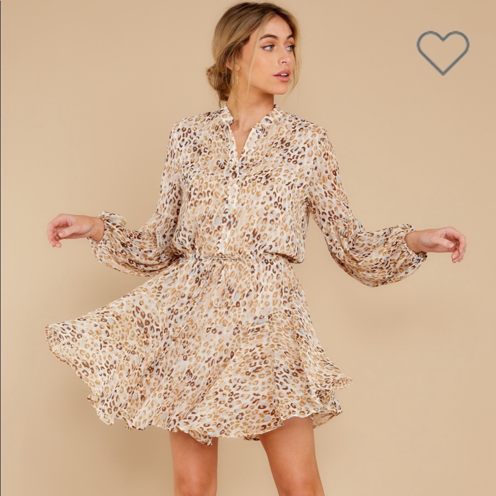Born To Stun Beige Leopard Print Dress
